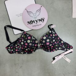 Áo lót Victoria Secret nâng vừa thun lạnh màu đen hoa 176581sp9
