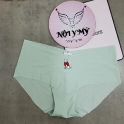 Quần lót Pink nguyên mông thun lạnh không viền màu xanh mint hoạ tiết 26946464 (Copy)