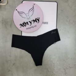 Quần lót Pink lọt khe lưng cao thun lạnh không viền màu đen 27011789