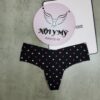 Quần lót Pink lọt khe lưng cao thun lạnh không viền màu đen chữ 27047045 (Sao chép)