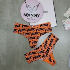 Quần lót Pink lọt khe lưng cao thun lạnh không viền màu cam hoạ tiết 27083371 (Sao chép)