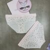 Quần lót Victoria’s Secret nguyên mông thun cotton lưng logo màu trắng hoa 27109605