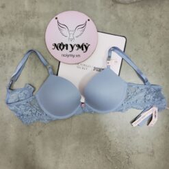 Áo lót Victoria Secret dream angel nâng vừa thun lạnh phối ren màu xanh xám 27128965 (Copy)