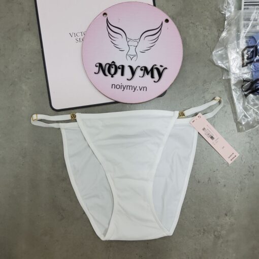 Quần lót Victoria Secret bikini dây điều chỉnh thun lạnh màu trắng 417752qbf