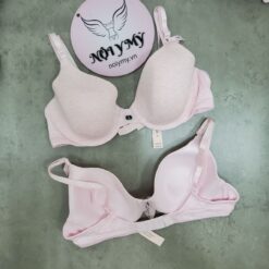 Áo lót Victoria Secret không nâng thun cotton màu hồng nhạt 423824qas
