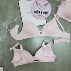 Áo lót Victoria Secret không nâng không gọng mút mỏng thun cotton màu hồng nhạt 423833qas (Sao chép)