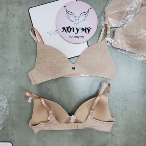 Áo lót Victoria Secret không nâng không gọng mút mỏng thun cotton màu da 423833seq
