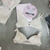 Áo lót Victoria Secret không nâng không gọng mút mỏng thun cotton màu kem vân xám 423833ser (Sao chép)