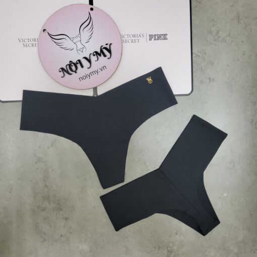 Quần lót Victoria’s Secret lọt khe thun lạnh không viền màu đen 424626 (Sao chép)