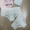 Quần lót Victoria Secret nửa mông ren lưới không viền màu xanh biển nhạt 426135qd2 (Sao chép)