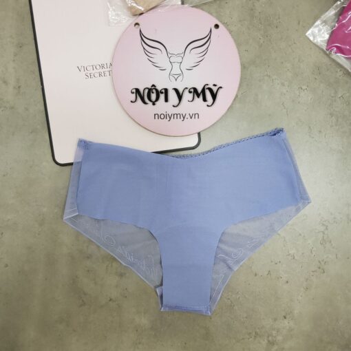 Quần lót Victoria Secret nửa mông thun lạnh không viền phía sau ren lưới màu xanh dương 428738qcj (Sao chép)
