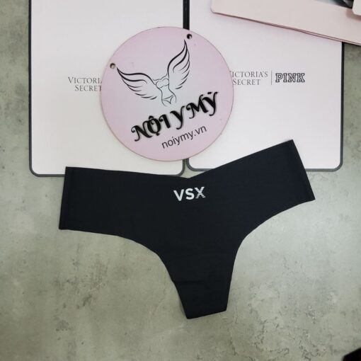 Quần lót Victoria’s Secret lọt khe thun lạnh không viền màu nâu vân đen 424626