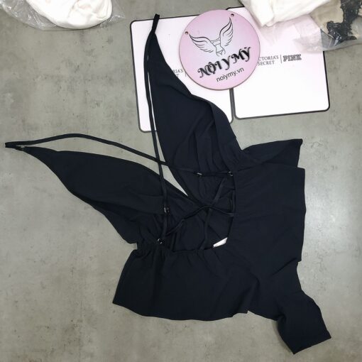 Jumsuite Victoria's Secret lụa phối ren đen màu trắng 427616q9z