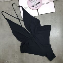Jumsuite Victoria's Secret lụa phối ren đen màu trắng 427616q9z