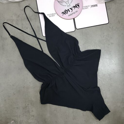 Jumsuite Victoria's Secret lụa phối ren đen màu trắng 427616q9z
