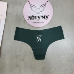 Quần lót Victoria’s Secret lọt khe thun lạnh không viền màu xanh lá logo 423367