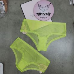 Quần lót Victoria’s Secret nửa mông ren lưới màu xanh chuối 426135qcz