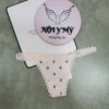 Quần lót Victoria Secret lọt khe thun cotton phối ren màu hồng nhạt hoạ tiết 427795qjp