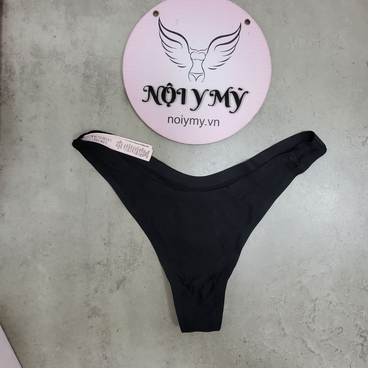 Quần lót Victoria Secret lọt khe thun lạnh không viền màu đen 428708qb4