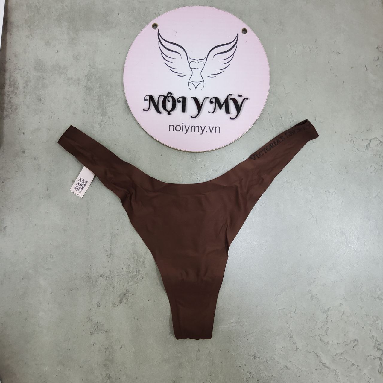Quần lót Victoria Secret lọt khe thun lạnh không viền màu nâu 428708qd6