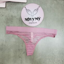 Quần lót Victoria Secret lọt khe ren lưới lưng logo màu trắng 428783qbf