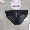 Quần lót Pink nguyên mông ren lưới lưng logo màu đen bi 428794qb4