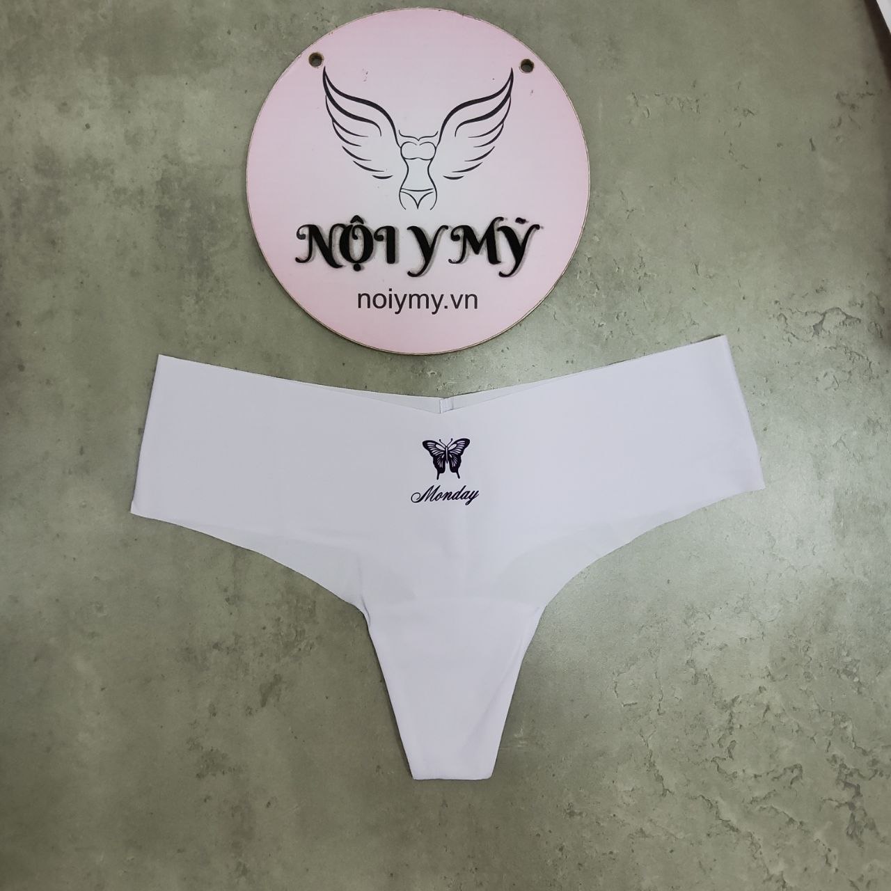 Quần lót Pink lọt khe thun lạnh không viền màu tím nhạt monday