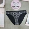 Quần lót Victoria’s Secret bikini thun cotton màu đen hoạ tiết 415968