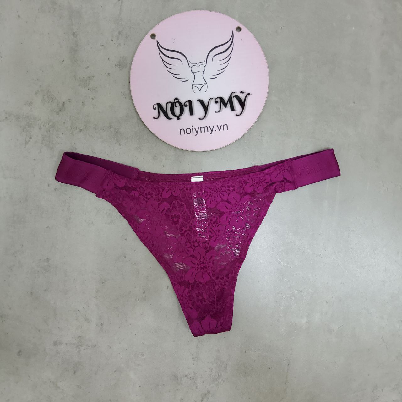 Quần lót Pink lọt khe ren màu tím hồng 416196sda