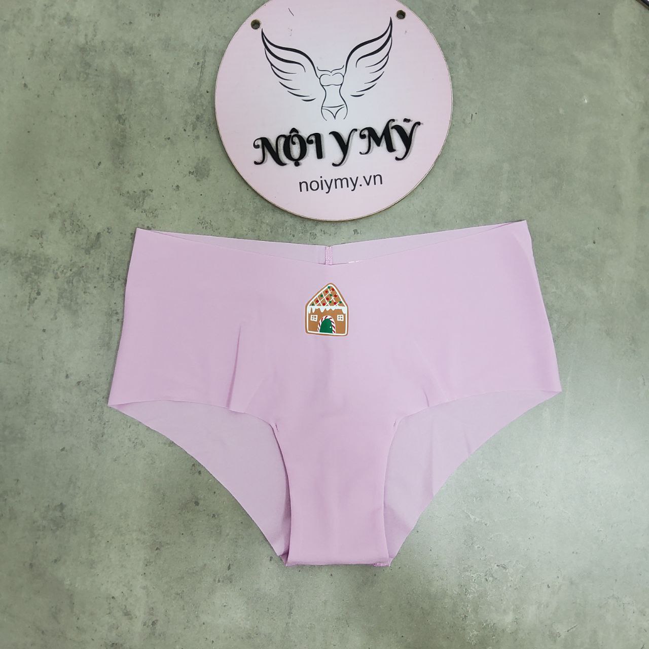 Quần lót Pink nửa mông thun lạnh không viền màu hồng hoạ tiết 416277