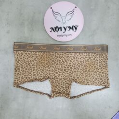 Quần lót Pink short cotton lưng logo màu da beo 27112869