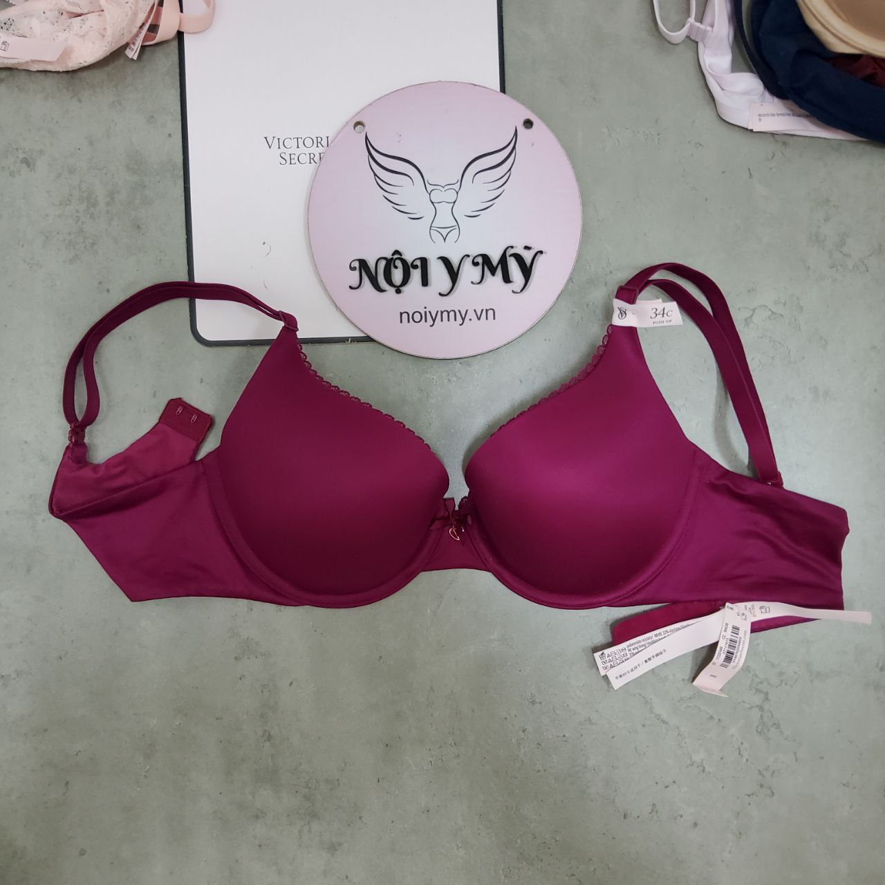 Áo lót Victoria’s Secret nâng nhẹ thun lạnh màu tìm mào gà 27117673 (Sao chép)