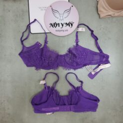 Áo lót Victoria Secret Dream Angels ren không nâng không mút màu tím 385074qcj
