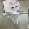 Quần lót Victoria Secret lọt khe thun cotton lưng logo màu xám 415830qbv