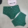 Quần lót Pink nửa mông thun lạnh không viền màu xanh lá hoạ tiết 417249qt6 (Sao chép)