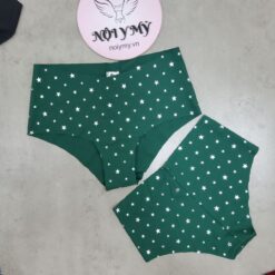 Quần lót Pink nửa mông thun lạnh không viền màu xanh lá hoạ tiết 417249qt6 (Sao chép)