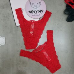 Quần lót Victoria Secret nửa mông lưng cao ren màu đỏ 417745qjy (Copy)