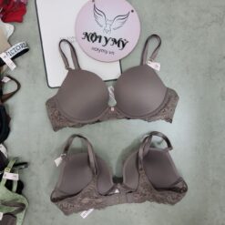 Áo lót Victoria Secret dream angel nâng vừa ren màu tím sẫm 418490qnb
