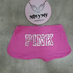 Quần lót Pink short cotton màu hồng phía sau chữ 425412qed