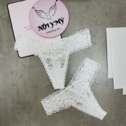 Quần lót Victoria Secret lọt khe phía sau đan dây ren màu trắng 426048qbf