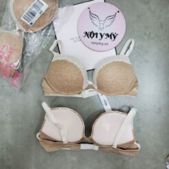 Áo lót Pink nâng nhiều thun cotton viền ren màu hồng kim sa 430640qas