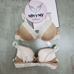 Áo lót Pink nâng vừa thun cotton viền ren màu hồng kim sa 430635qas