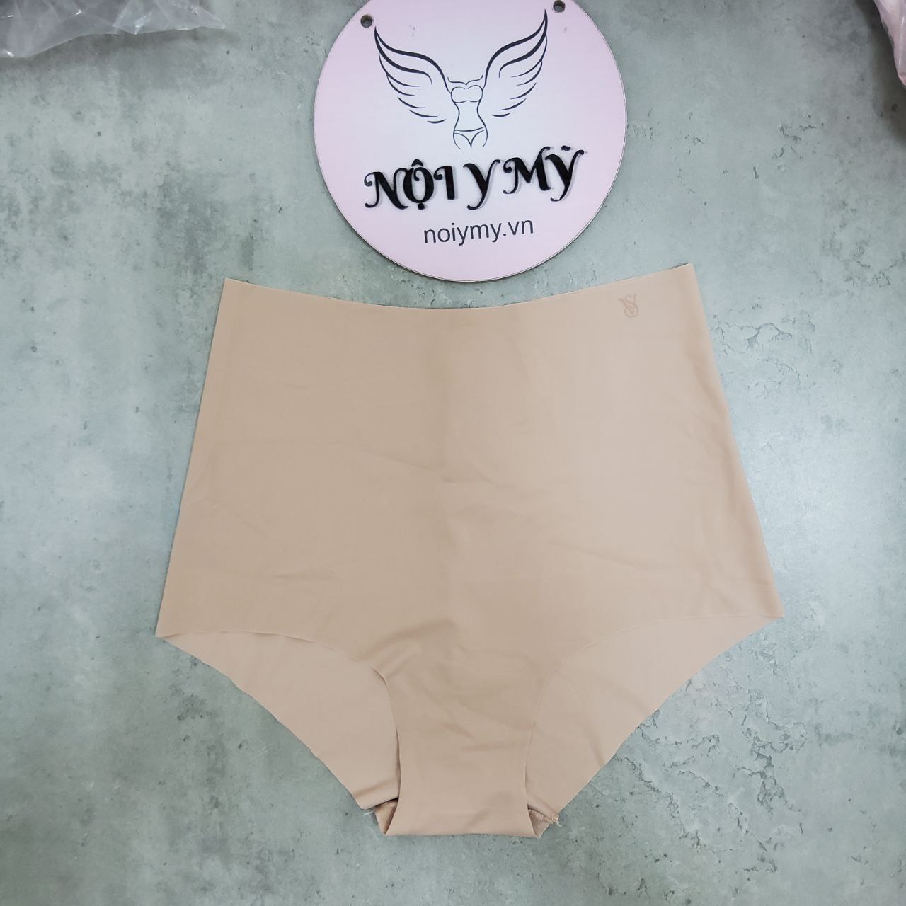 Quần lót Victoria Secret nguyên mông lưng cao thun lạnh không viền màu da 423906seq