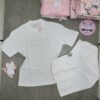 Set ngủ Victoria's Secret Chất Liệu 100% Cotton Mềm Mại màu trắng đính đá 430584qc6b