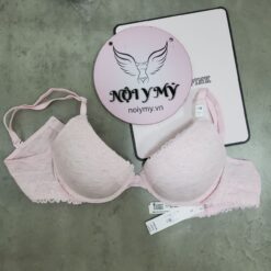 Áo lót Pink nâng vừa thun cotton viền ren màu hồng kim sa 430635qas