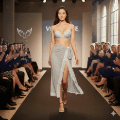 Áo lót Pink nâng vừa thun cotton viền ren màu xám 430635qcq