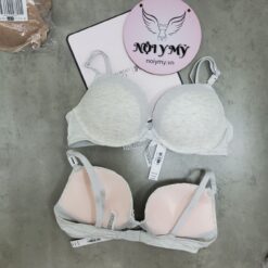 Áo lót Pink nâng nhiều thun cotton viền ren kem màu da 428206seq