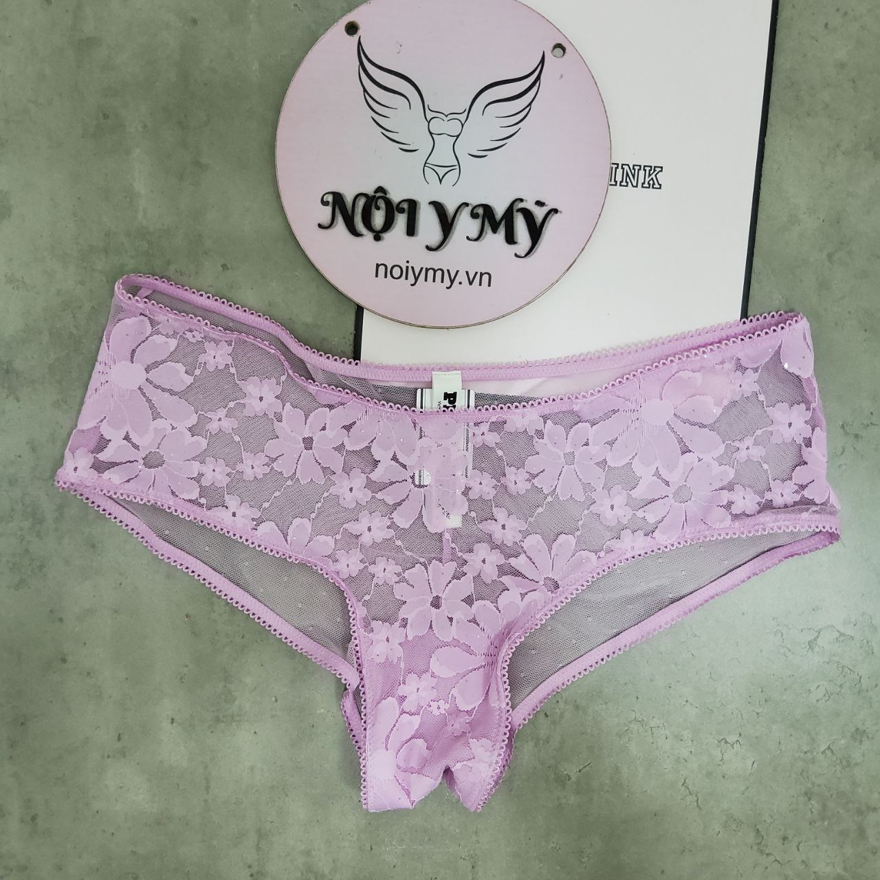 Quần lót Pink nửa mông ren màu tím kim sa 430979qcj