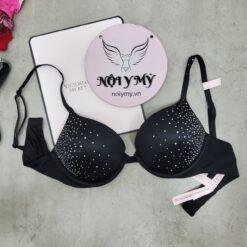 Áo lót Victoria Secret bombshell thun lạnh dây đính đá màu đen 431026qb4