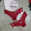 Quần lót Victoria Secret nửa mông ren hở đáy màu đỏ đô 431028qd4